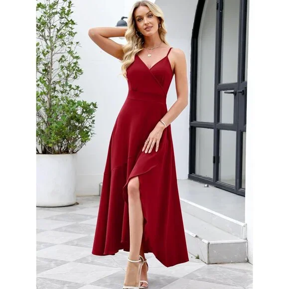 strapless open back dress Lady Flare Black Satin Wrap Party Dress main image 0